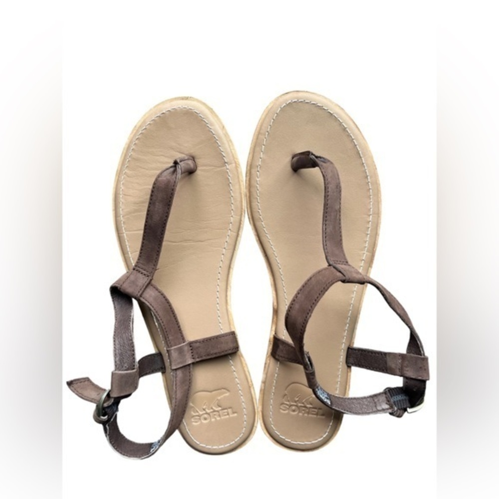 Sorel Brown Leather Sandals